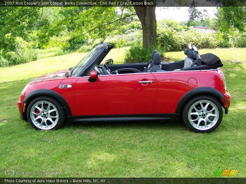 Chili Red / Grey/Carbon Black 2007 Mini Cooper S John Cooper Works Convertible