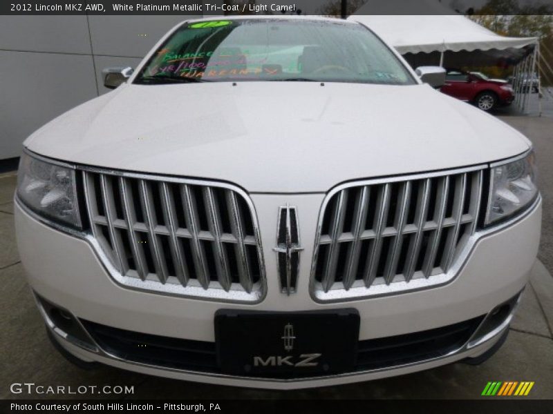 White Platinum Metallic Tri-Coat / Light Camel 2012 Lincoln MKZ AWD