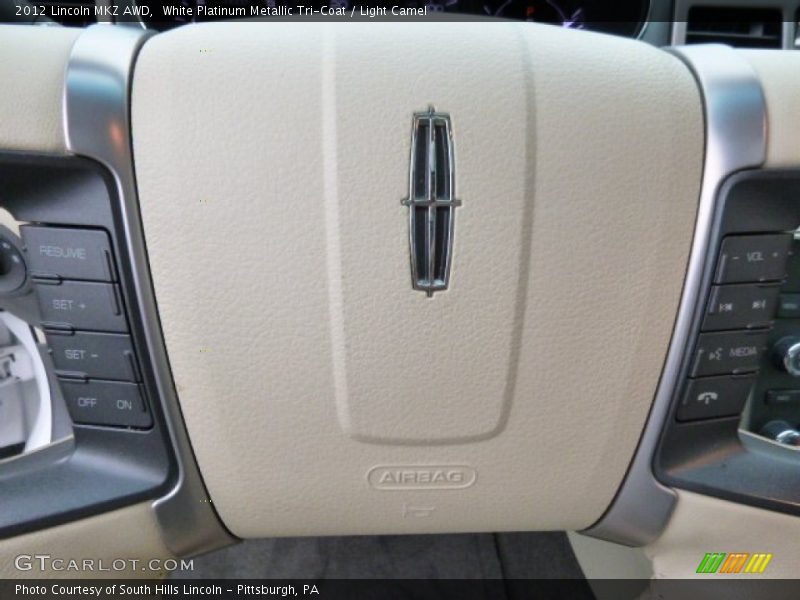 White Platinum Metallic Tri-Coat / Light Camel 2012 Lincoln MKZ AWD