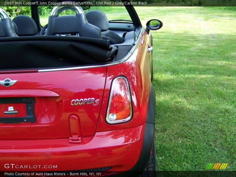 Chili Red / Grey/Carbon Black 2007 Mini Cooper S John Cooper Works Convertible