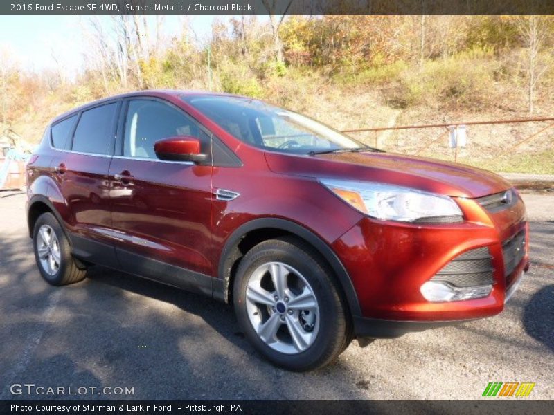 Sunset Metallic / Charcoal Black 2016 Ford Escape SE 4WD