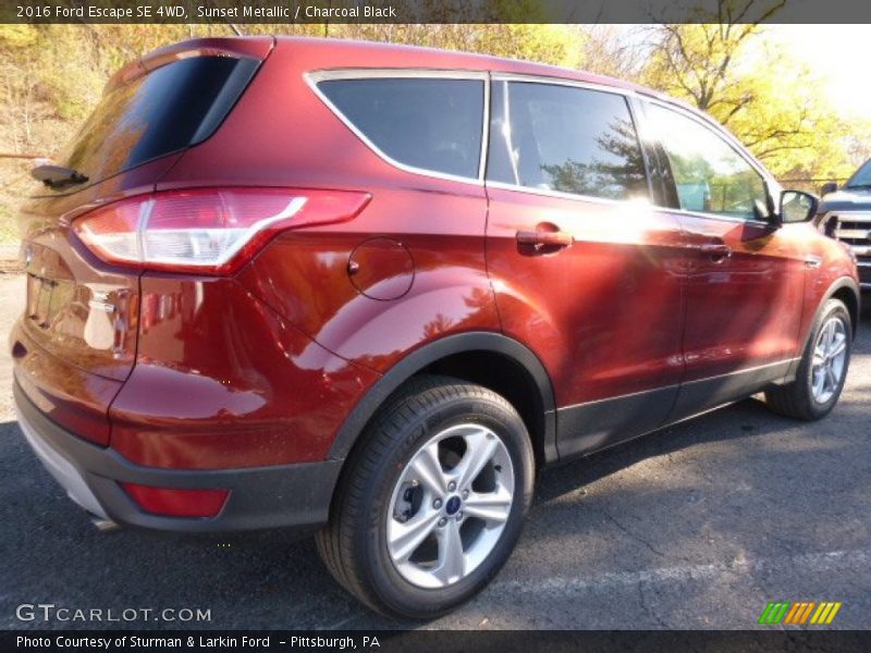 Sunset Metallic / Charcoal Black 2016 Ford Escape SE 4WD