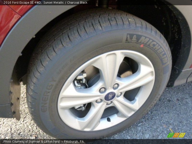 Sunset Metallic / Charcoal Black 2016 Ford Escape SE 4WD
