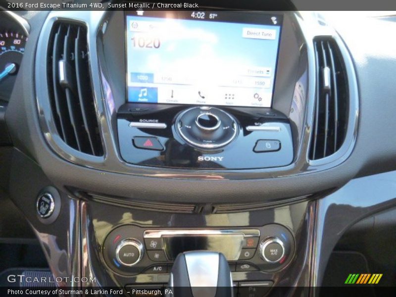 Sunset Metallic / Charcoal Black 2016 Ford Escape Titanium 4WD