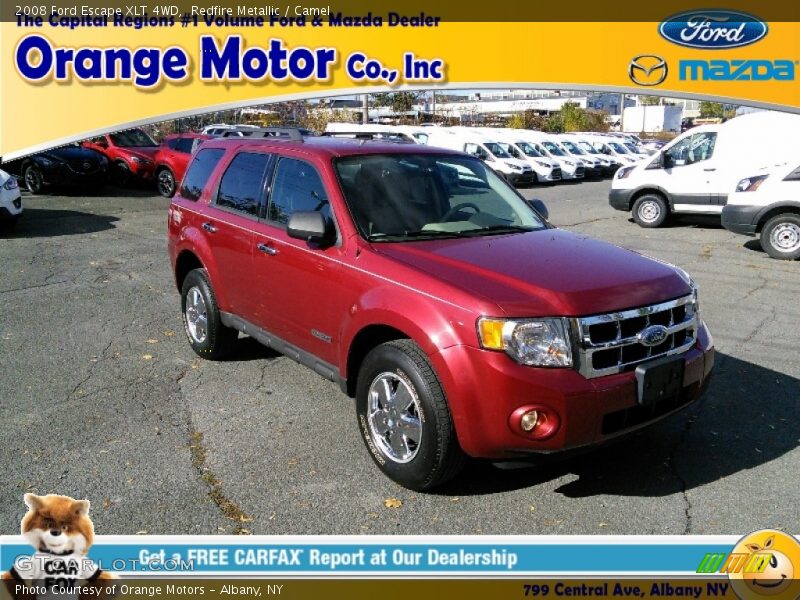 Redfire Metallic / Camel 2008 Ford Escape XLT 4WD