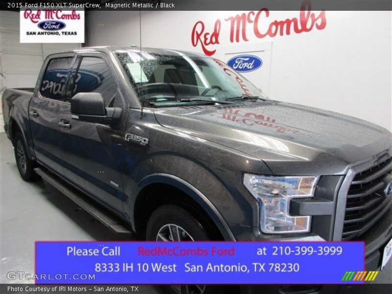 Magnetic Metallic / Black 2015 Ford F150 XLT SuperCrew