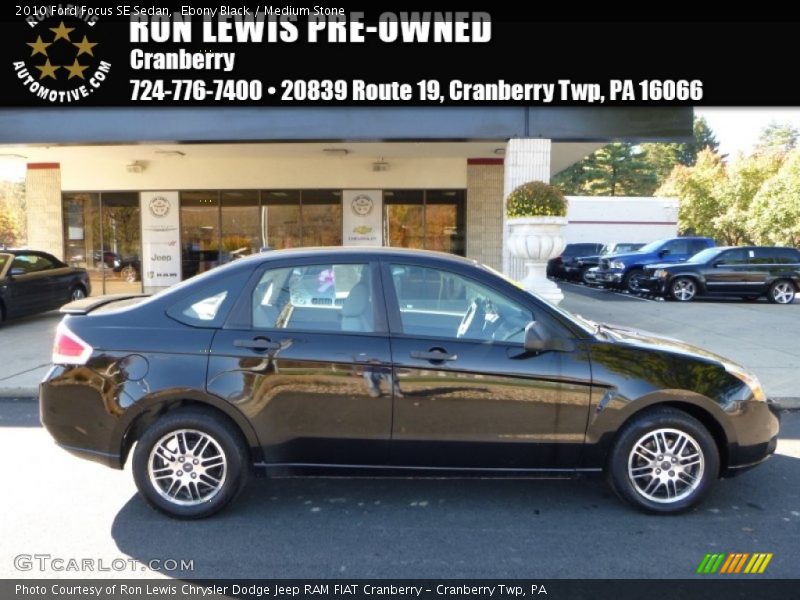 Ebony Black / Medium Stone 2010 Ford Focus SE Sedan
