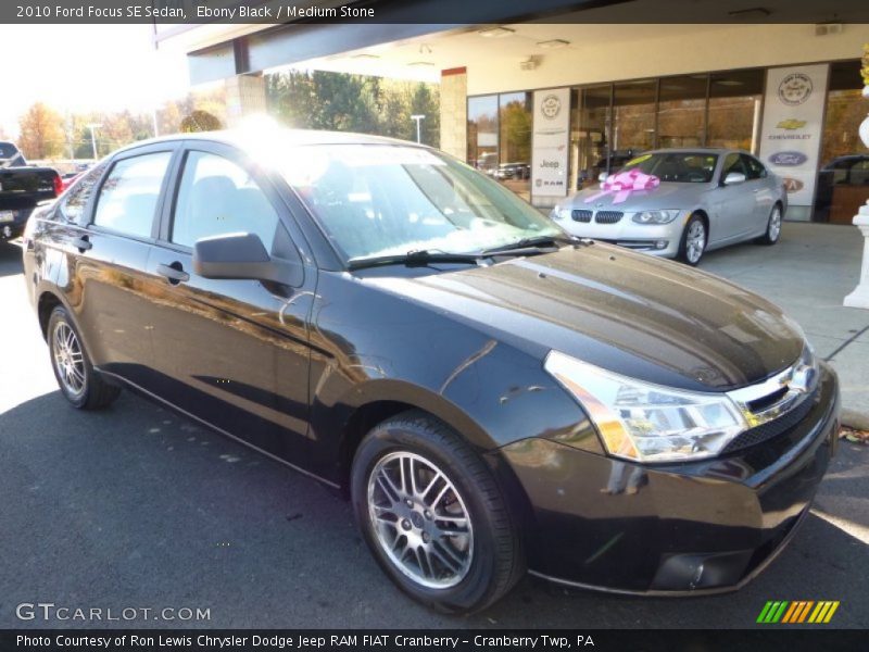 Ebony Black / Medium Stone 2010 Ford Focus SE Sedan