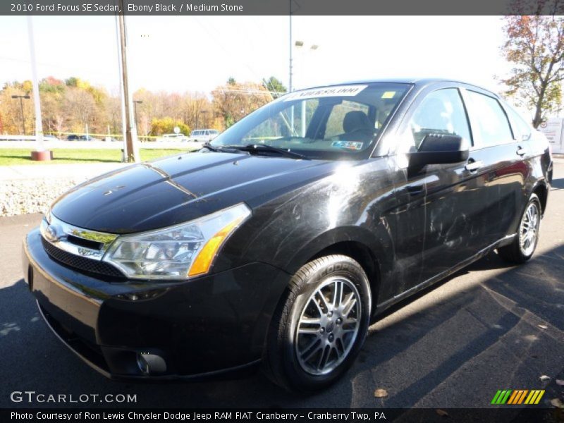 Ebony Black / Medium Stone 2010 Ford Focus SE Sedan