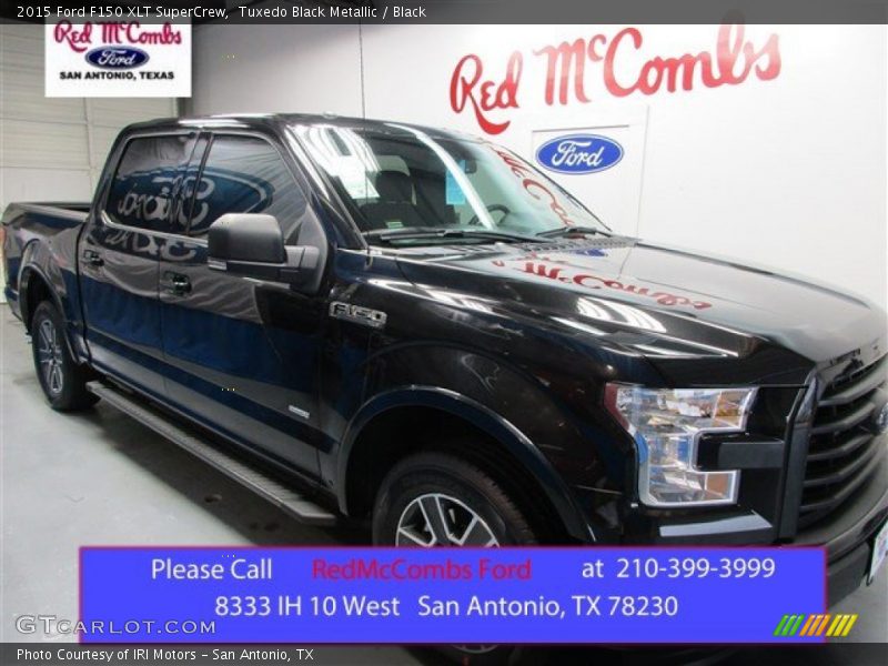 Tuxedo Black Metallic / Black 2015 Ford F150 XLT SuperCrew
