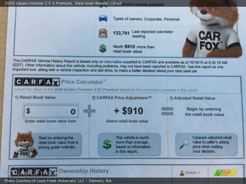 Steel Silver Metallic / Black 2009 Subaru Forester 2.5 X Premium