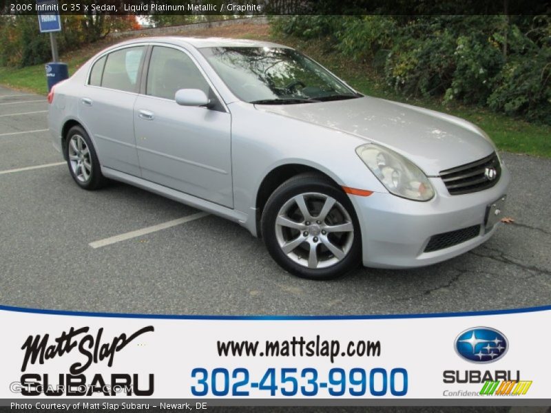 Liquid Platinum Metallic / Graphite 2006 Infiniti G 35 x Sedan