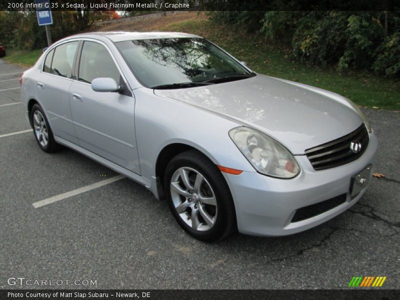 Liquid Platinum Metallic / Graphite 2006 Infiniti G 35 x Sedan