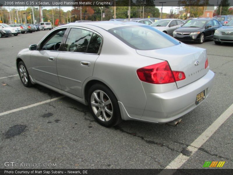 Liquid Platinum Metallic / Graphite 2006 Infiniti G 35 x Sedan