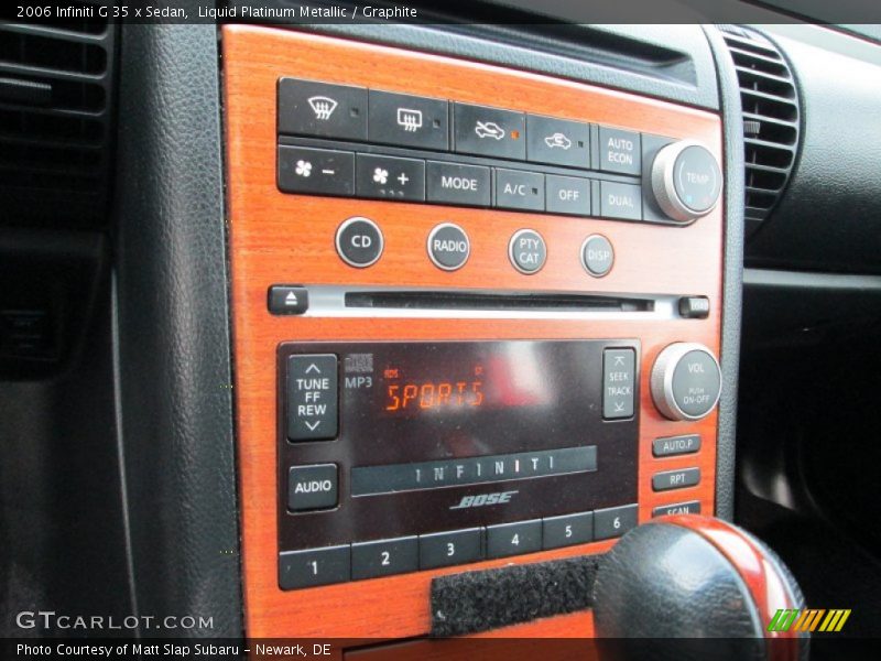 Liquid Platinum Metallic / Graphite 2006 Infiniti G 35 x Sedan