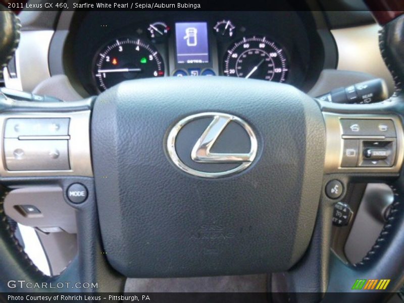 Starfire White Pearl / Sepia/Auburn Bubinga 2011 Lexus GX 460
