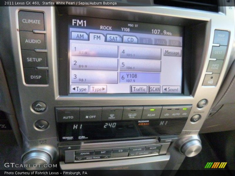 Starfire White Pearl / Sepia/Auburn Bubinga 2011 Lexus GX 460