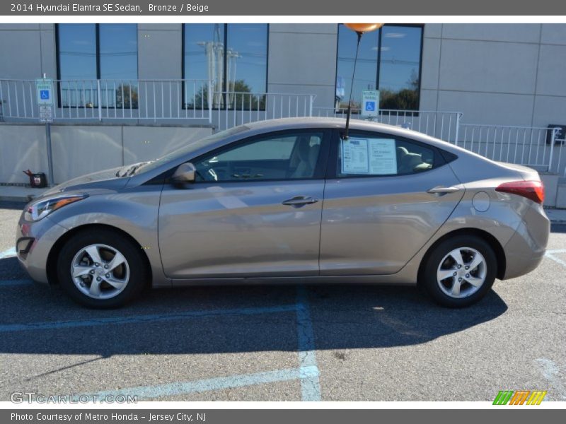 Bronze / Beige 2014 Hyundai Elantra SE Sedan