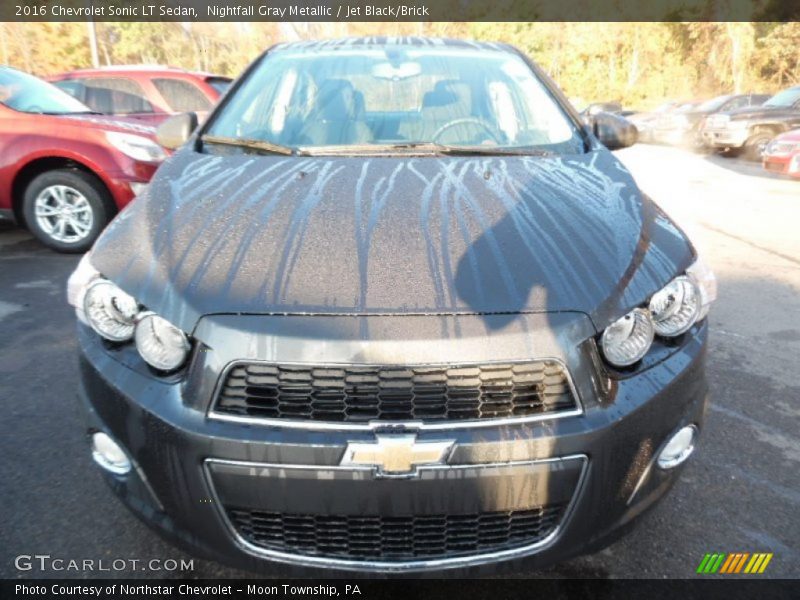 Nightfall Gray Metallic / Jet Black/Brick 2016 Chevrolet Sonic LT Sedan