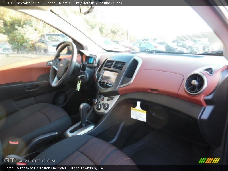 Nightfall Gray Metallic / Jet Black/Brick 2016 Chevrolet Sonic LT Sedan