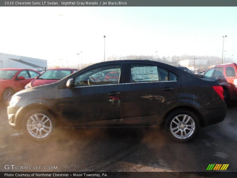 Nightfall Gray Metallic / Jet Black/Brick 2016 Chevrolet Sonic LT Sedan