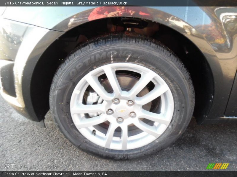Nightfall Gray Metallic / Jet Black/Brick 2016 Chevrolet Sonic LT Sedan