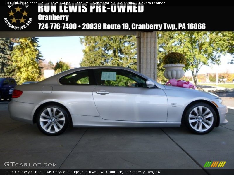 Titanium Silver Metallic / Oyster/Black Dakota Leather 2011 BMW 3 Series 328i xDrive Coupe