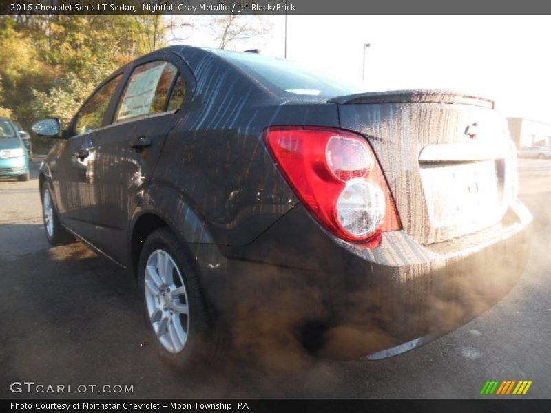Nightfall Gray Metallic / Jet Black/Brick 2016 Chevrolet Sonic LT Sedan