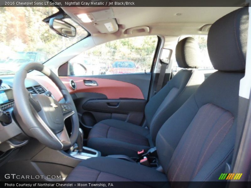 Nightfall Gray Metallic / Jet Black/Brick 2016 Chevrolet Sonic LT Sedan