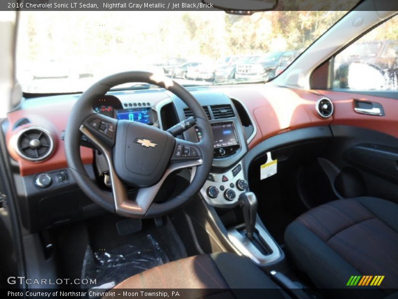 Nightfall Gray Metallic / Jet Black/Brick 2016 Chevrolet Sonic LT Sedan