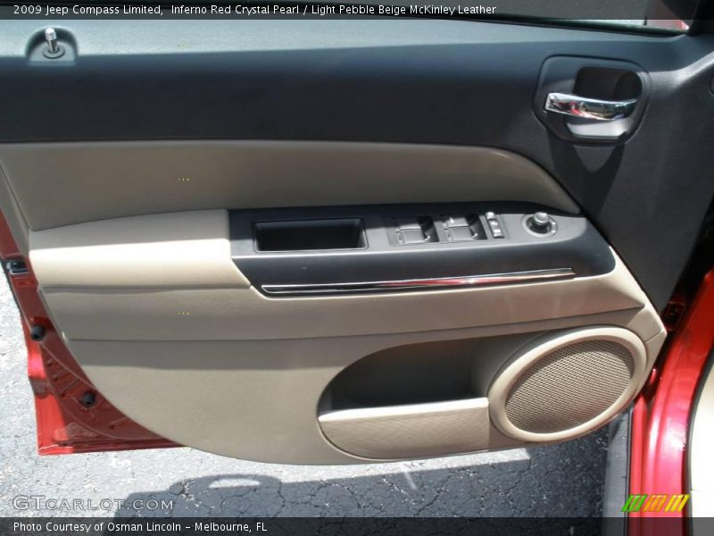 Inferno Red Crystal Pearl / Light Pebble Beige McKinley Leather 2009 Jeep Compass Limited