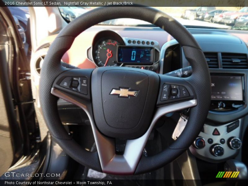 Nightfall Gray Metallic / Jet Black/Brick 2016 Chevrolet Sonic LT Sedan