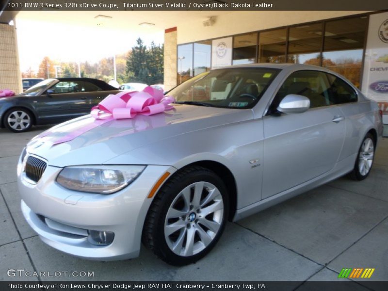 Titanium Silver Metallic / Oyster/Black Dakota Leather 2011 BMW 3 Series 328i xDrive Coupe