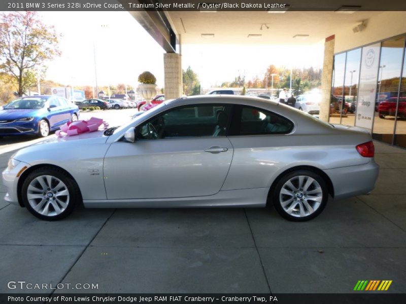 Titanium Silver Metallic / Oyster/Black Dakota Leather 2011 BMW 3 Series 328i xDrive Coupe