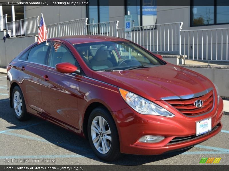 Sparkling Ruby / Camel 2013 Hyundai Sonata GLS