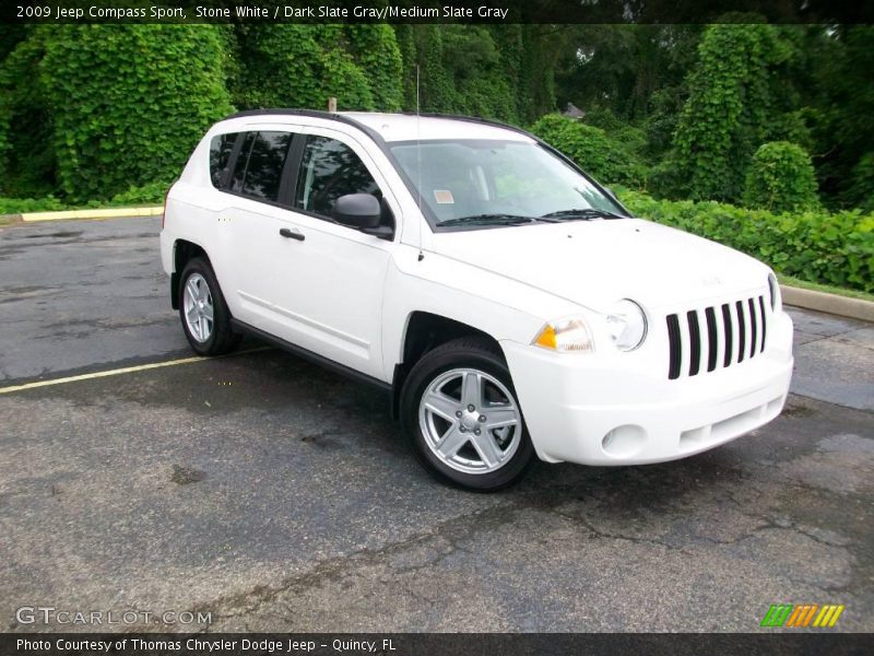 Stone White / Dark Slate Gray/Medium Slate Gray 2009 Jeep Compass Sport