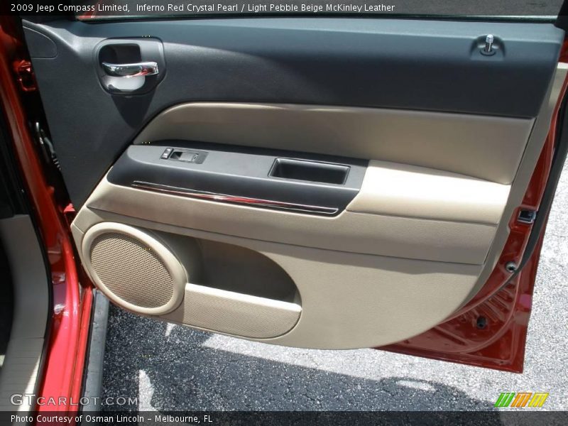 Inferno Red Crystal Pearl / Light Pebble Beige McKinley Leather 2009 Jeep Compass Limited