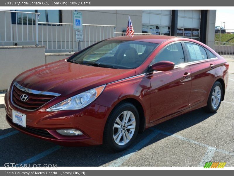 Sparkling Ruby / Camel 2013 Hyundai Sonata GLS