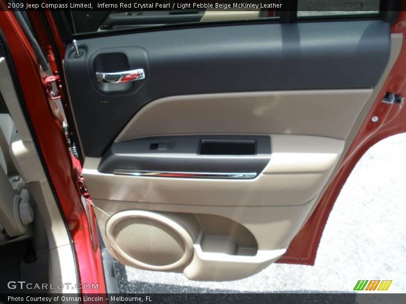 Inferno Red Crystal Pearl / Light Pebble Beige McKinley Leather 2009 Jeep Compass Limited