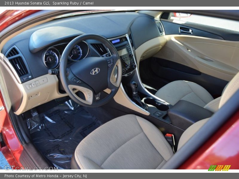 Sparkling Ruby / Camel 2013 Hyundai Sonata GLS