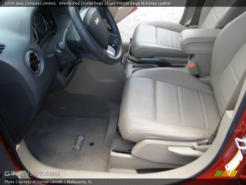 Inferno Red Crystal Pearl / Light Pebble Beige McKinley Leather 2009 Jeep Compass Limited