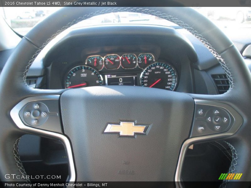Slate Grey Metallic / Jet Black 2016 Chevrolet Tahoe LS 4WD