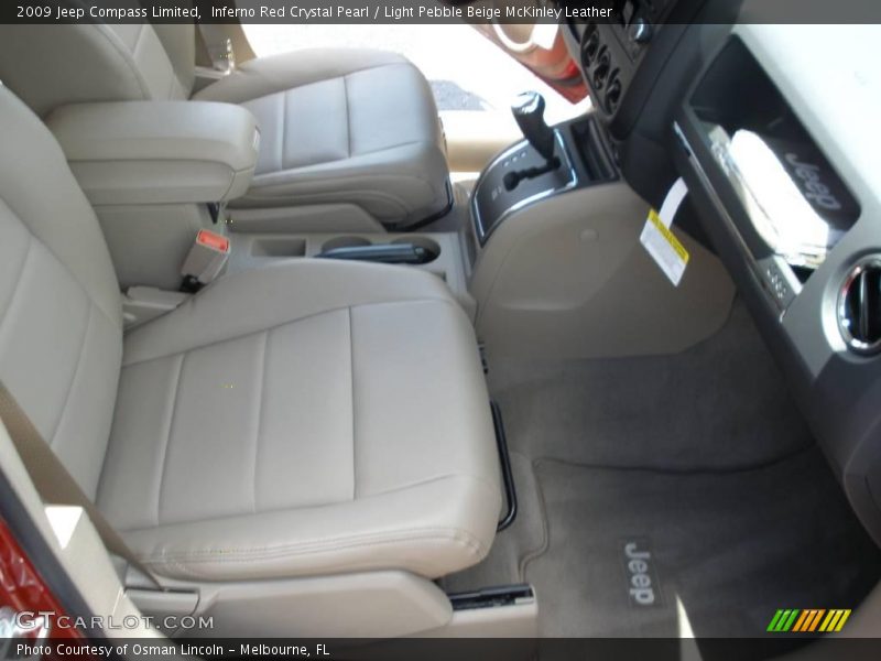 Inferno Red Crystal Pearl / Light Pebble Beige McKinley Leather 2009 Jeep Compass Limited