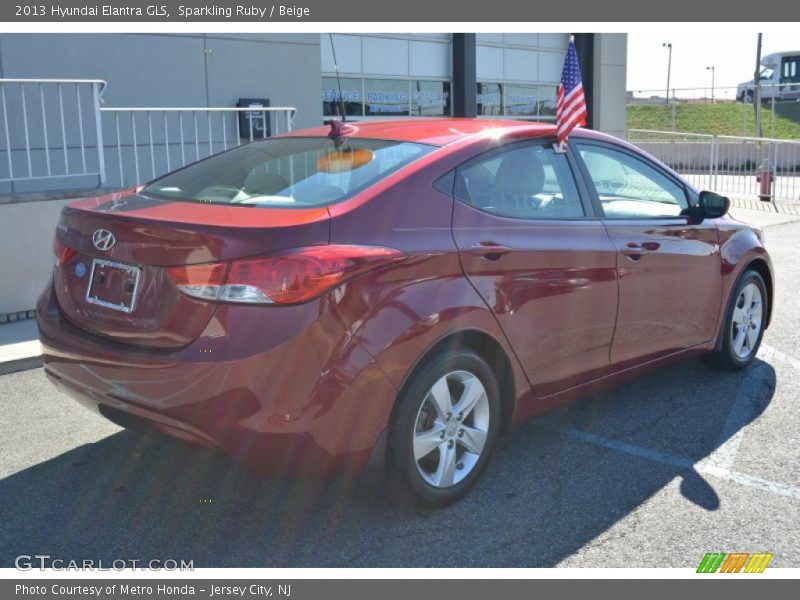Sparkling Ruby / Beige 2013 Hyundai Elantra GLS