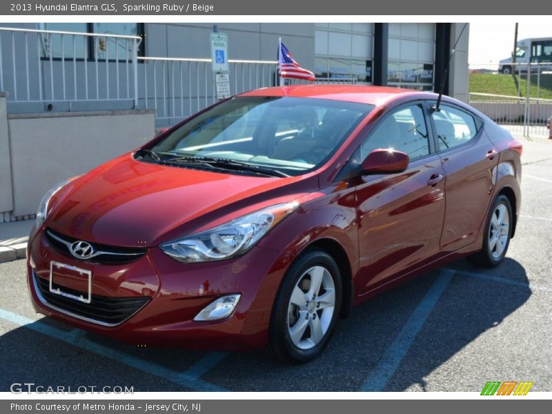 Sparkling Ruby / Beige 2013 Hyundai Elantra GLS