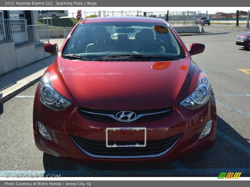 Sparkling Ruby / Beige 2013 Hyundai Elantra GLS