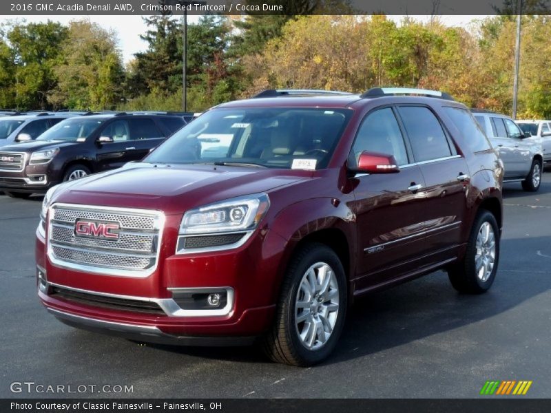 Crimson Red Tintcoat / Cocoa Dune 2016 GMC Acadia Denali AWD