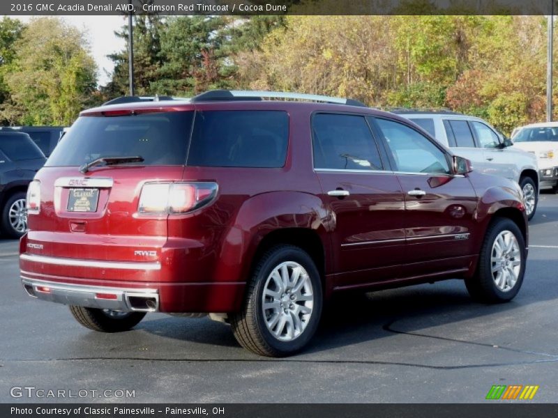 Crimson Red Tintcoat / Cocoa Dune 2016 GMC Acadia Denali AWD
