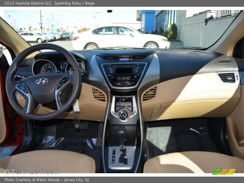 Sparkling Ruby / Beige 2013 Hyundai Elantra GLS