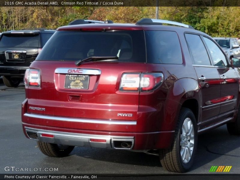 Crimson Red Tintcoat / Cocoa Dune 2016 GMC Acadia Denali AWD